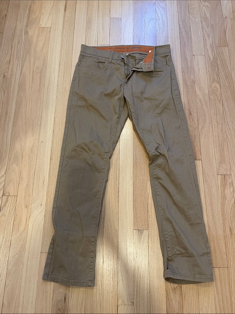 Weatherproof Vintage Men's Khaki Straight Leg Pants32/32